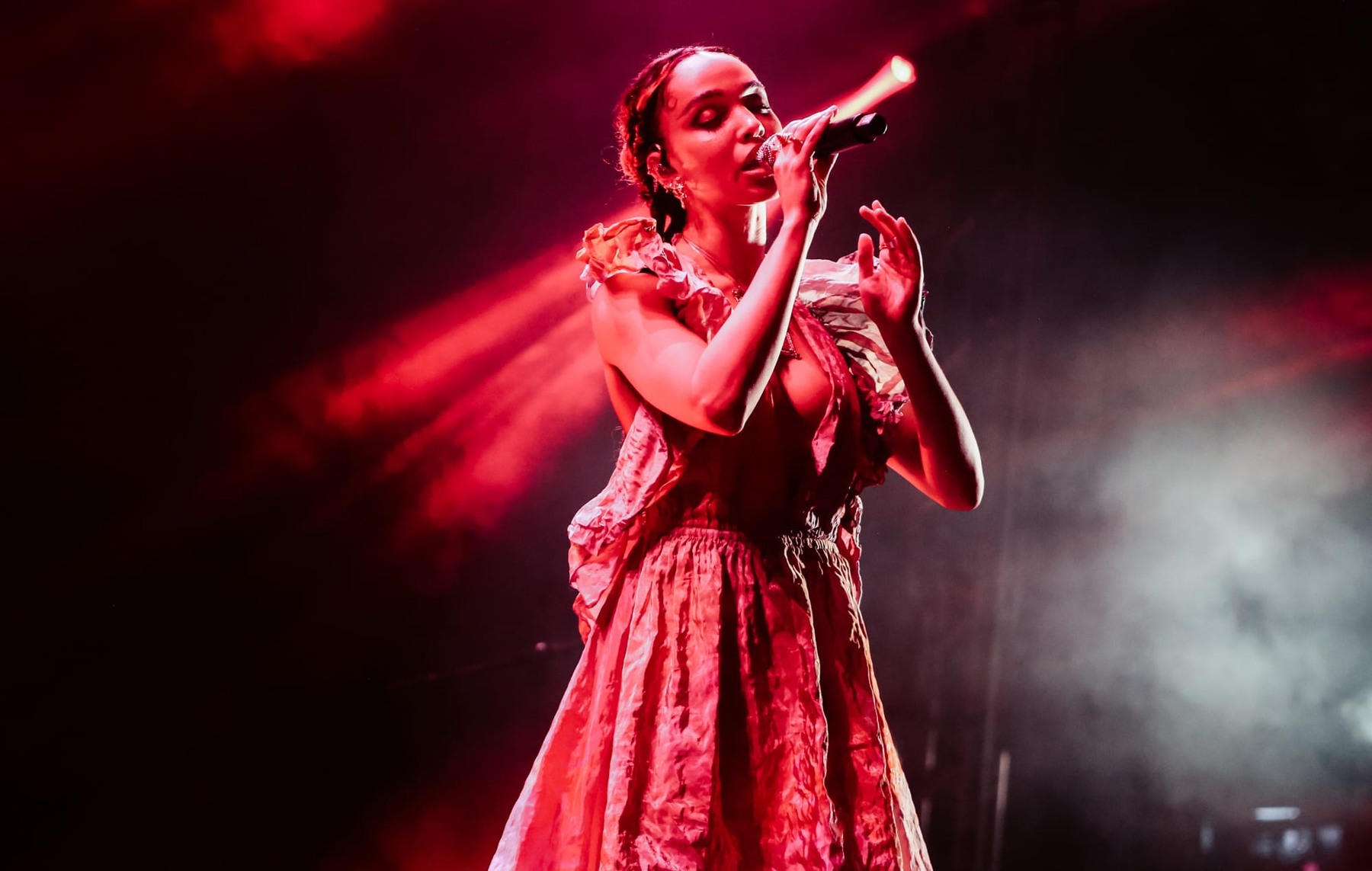 FKA twigs performing at the NME Awards in 2020. Archival photograph, not a preview image of the 2027 festival.