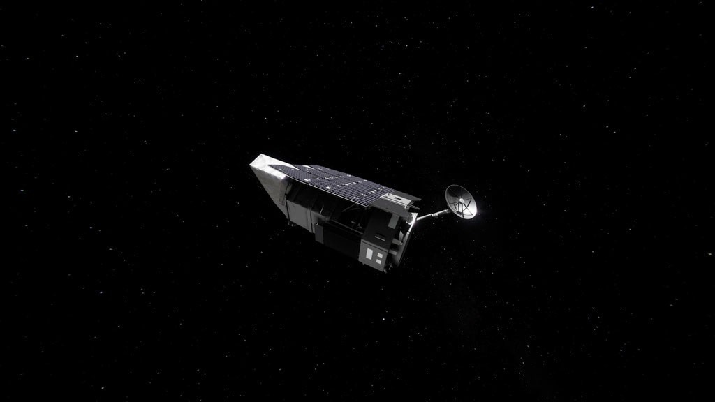 Official illustration of the Nancy Grace Roman Space Telescope. This is a computer-generated spacecraft view, not an image from its science survey.